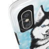 Siberian Husky Polar Sled Dog Running Snow Art White Case Mate Tough Phone Cases