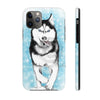 Siberian Husky Polar Sled Dog Running Snow Art White Case Mate Tough Phone Cases Iphone 11 Pro