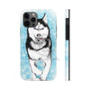 Siberian Husky Polar Sled Dog Running Snow Art White Case Mate Tough Phone Cases Iphone 12 Pro