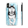 Siberian Husky Polar Sled Dog Running Snow Art White Case Mate Tough Phone Cases Iphone X