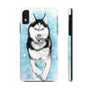 Siberian Husky Polar Sled Dog Running Snow Art White Case Mate Tough Phone Cases Iphone Xr