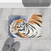 Siberian Tiger Snow Watercolor Art Bath Mat Home Decor