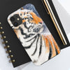Siberian Tiger Snow Watercolor Case Mate Tough Phone Cases