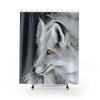 Silver Fox Galaxy Watercolor Ink Art Shower Curtain 71 × 74 Home Decor
