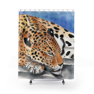 Sleeping Jaguar Watercolor Art Shower Curtains 71 X 74 Home Decor
