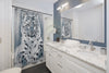 Snow Leopard Blue Shower Curtain Home Decor