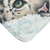 Snow Leopard Watercolor Art Bath Mat Home Decor