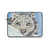 Snow Leopard Watercolor Art Laptop Sleeve 13