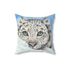 Snow Leopard Watercolor Art Square Pillow 14 × Home Decor