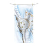 Snowy White Owl Flying Watercolor Art Polycotton Towel 36 × 72 Home Decor