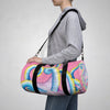 Stained Glass Pink Octopus Duffle Bag Bags