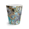 Steel Blue Octopus Teal Splash Compass Latte Mug Mug