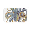 Steel Blue Octopus Tentacles Watercolor Art Bath Mat Large 34X21 Home Decor