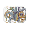 Steel Blue Octopus Tentacles Watercolor Art Bath Mat Small 24X17 Home Decor