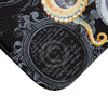 Steel Blue Octopus Tentacles Watercolor Vintage Map Chic Dark Art Bath Mat Home Decor