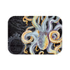 Steel Blue Octopus Tentacles Watercolor Vintage Map Chic Dark Art Bath Mat Small 24X17 Home Decor