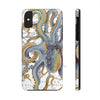 Steel Blue Octopus Vintage Map White Case Mate Tough Phone Cases Iphone X