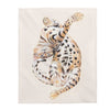 Stretching Bengal Cat Kitten Watercolor Art Velveteen Plush Blanket 50 × 60 All Over Prints