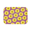 Sunflowers Purple Mauve Pattern Vintage Bath Mat Small 24X17 Home Decor