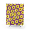 Sunflowers Purple Mauve Pattern Vintage Shower Curtain 71X74 Home Decor