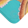 Sunny Octopus Teal Watercolor Bath Mat Home Decor