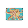 Sunny Octopus Teal Watercolor Blue Laptop Sleeve 12