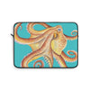 Sunny Octopus Teal Watercolor Blue Laptop Sleeve 13