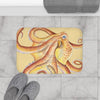 Sunny Octopus Watercolor Bath Mat Home Decor
