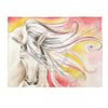 Sunshine Horse Watercolor Art Velveteen Plush Blanket 60 × 80 All Over Prints