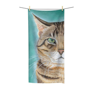 Tabby Cat Cattitude Polycotton Towel 30X60 Home Decor
