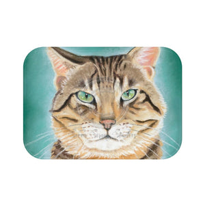 Tabby Cat Grumpster Bath Mat Small 24X17 Home Decor