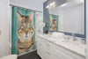 Tabby Cat Grumpster Shower Curtain Home Decor