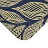 Tan Leaves On Navy Bath Mat Home Decor
