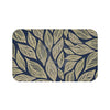 Tan Leaves On Navy Bath Mat Large 34X21 Home Decor