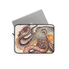 Tangerine Orange Octopus Kraken Black Ink Art Laptop Sleeve