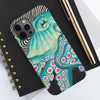 Teal Funky Octopus Ink Case Mate Tough Phone Cases