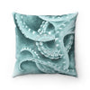 Teal Green Brushed Tentacles Square Pillow 16 X Home Decor
