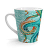 Teal Green Octopus Art Vintage Map Chic Latte Mug 12Oz Mug