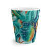 Teal Green Octopus Art Vintage Map Chic Latte Mug Mug