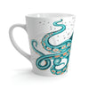 Teal Green Octopus Bubbles And Sea Art Latte Mug 12Oz Mug