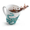 Teal Green Octopus Bubbles And Sea Art Latte Mug Mug