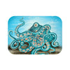 Teal Green Octopus Bubbles And The Sea Art Bath Mat 24 × 17 Home Decor