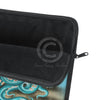 Teal Green Octopus Bubbles And The Sea Art Laptop Sleeve
