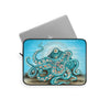 Teal Green Octopus Bubbles And The Sea Art Laptop Sleeve