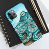 Teal Green Octopus Bubbles And The Sea Art Mate Tough Phone Cases Case