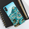 Teal Green Octopus Bubbles And The Sea Art Mate Tough Phone Cases Case