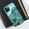 Teal Green Octopus Bubbles And The Sea Art Mate Tough Phone Cases Case