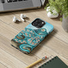 Teal Green Octopus Bubbles And The Sea Art Mate Tough Phone Cases Case