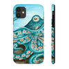 Teal Green Octopus Bubbles And The Sea Art Mate Tough Phone Cases Iphone 11 Case