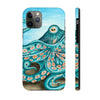 Teal Green Octopus Bubbles And The Sea Art Mate Tough Phone Cases Iphone 11 Pro Case